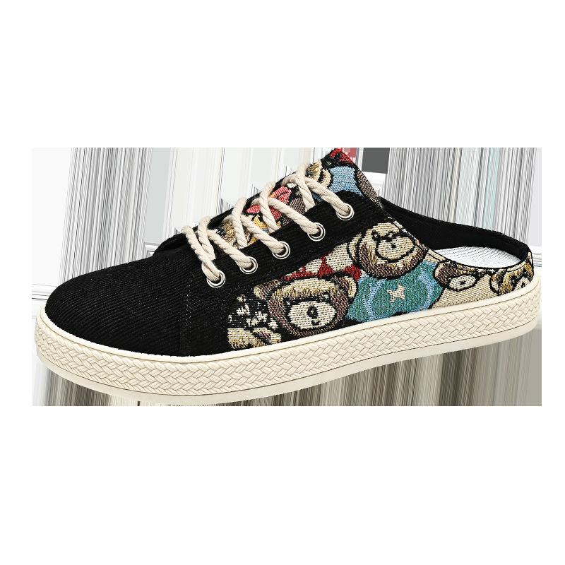 Кеды новые летние дышащие повседневные ленивые полутапочки студенческие без каблука 39