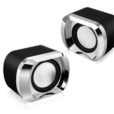 1 Pair Mini Desktop Speaker Multifunction Stereo Sound Strong Bass Large Volume USB Mini Speaker for Computer Laptop