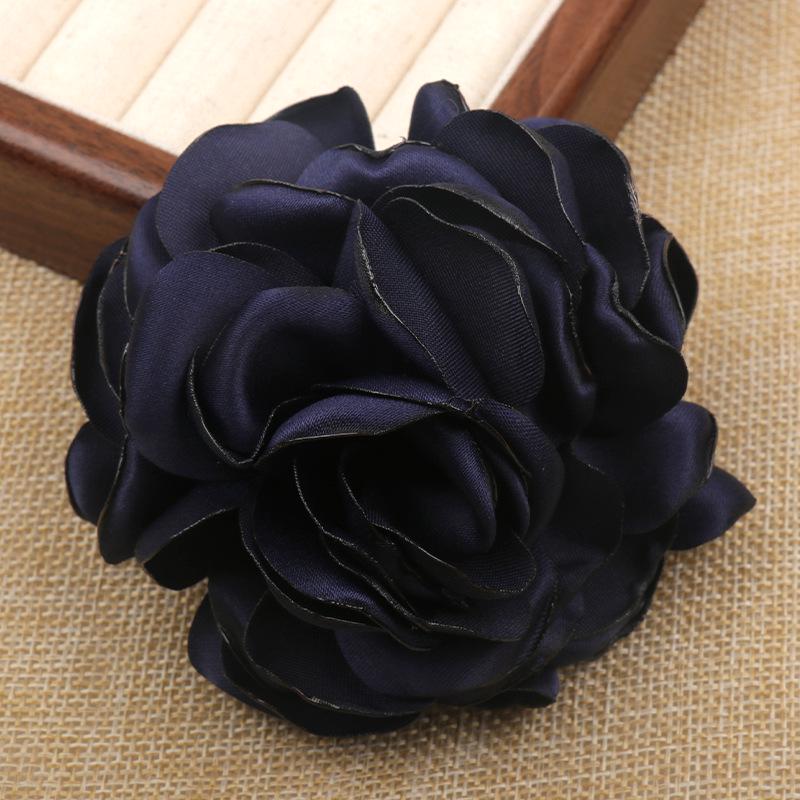 Burn Edge Rose Fabric Flower: 8.5cm Handmade Accessory for DIY Clothing and Jewelry