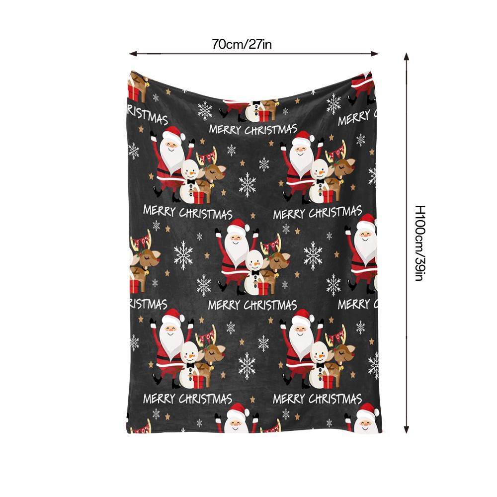 Cozy Christmas Blanket Soft Flannel Throw Warm Festive Holiday Decor Gift Home Bedroom Couch