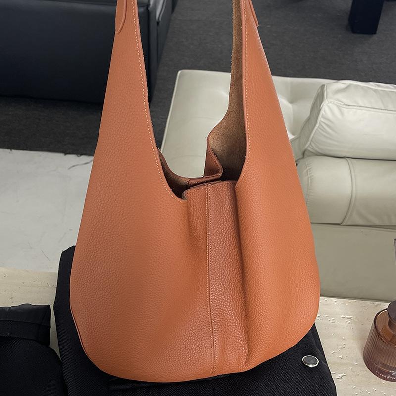 Hochwertige Französische Achseltasche Echte Leder Umhängetasche Pendler Tragetasche für Damen