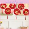 Elegant New Year Paper Fan Flower Wall Hanging Decoration For Festive Home Ambiance