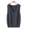 V-neck Vest Vest Vest Vest Spring and Autumn New Style Loose and Slim and Lazy Style Layered Sweater Top