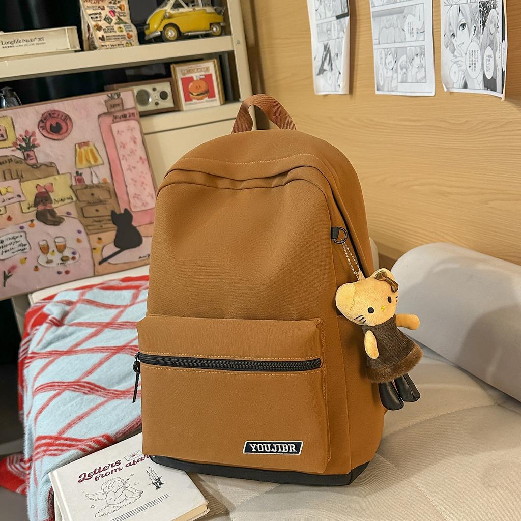Schoolbag Simple College Student Schoolbag 1011 New Large-capacity Leisure Travel Backpack Printable Logo Backpack