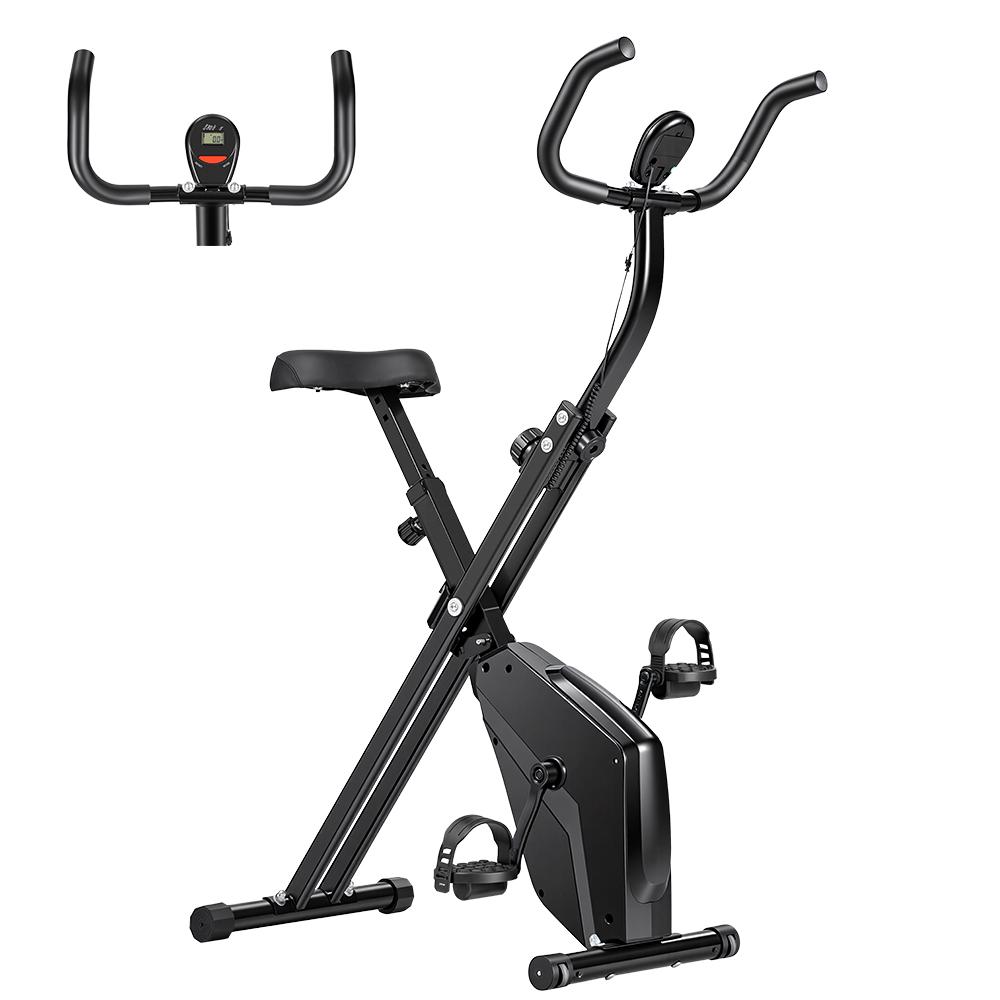 iScooter YZJ-508 Folding Exercise Bike with 16 Adjustable Resistance Levels Smart LCD Display and 120KG Maximum Weight Capacity Perfect Home Workout