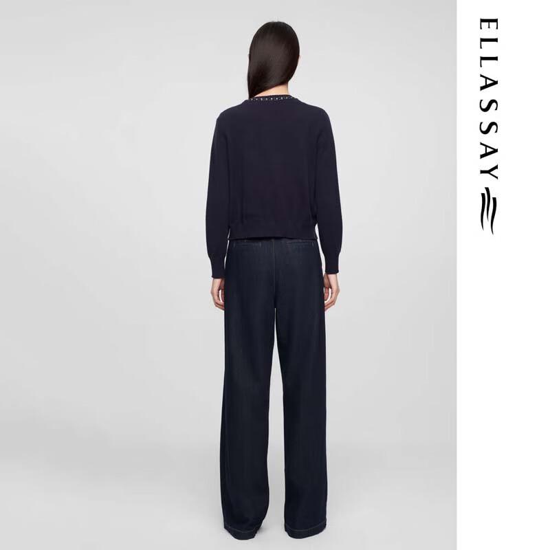 ELLASSAY Women's Comfortable Tailored Wide-Leg Jeans