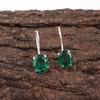 Grønne smaragd edelstens øredobber smykker, Håndlagde nydelige sølv øredobber, 925 sterling sølv smykker for bryllupsgave