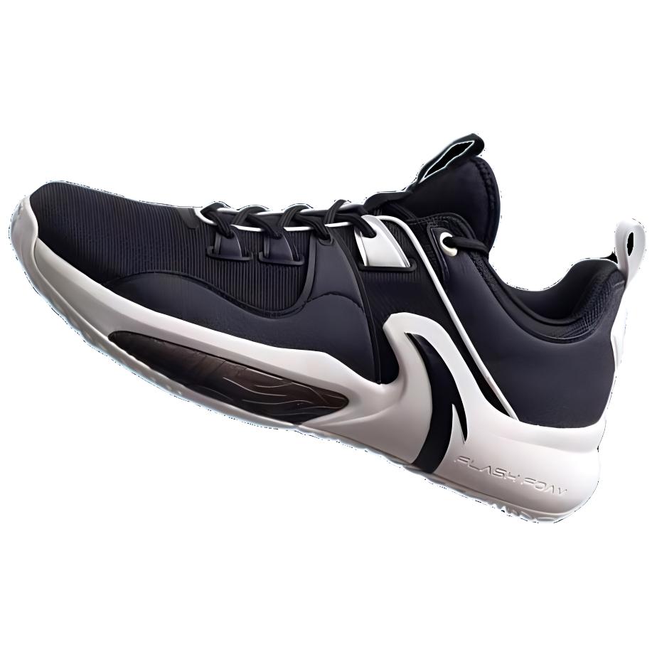 Anta Swoosh 1.0 Low top Basketball Shoes Men's Black White 112211616S-2