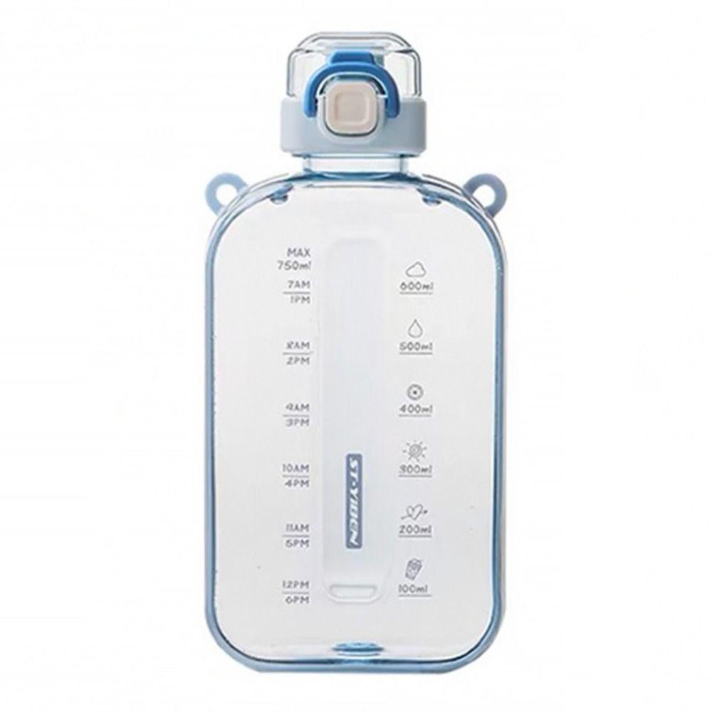 Transparent Sport Drinking Bottle with Adjustable Strap Drinking Cup Plastic Water Bottle  Outdoor