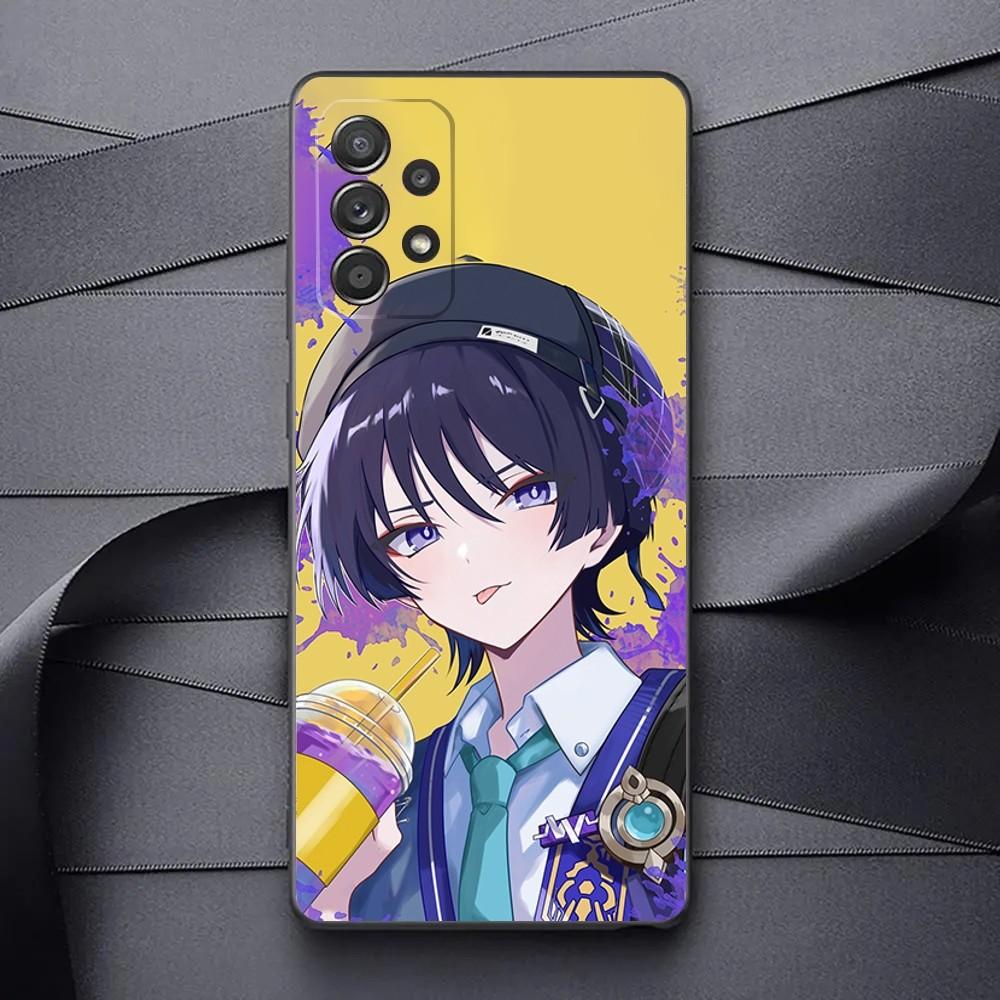 Scaramouche Genshin Impact Phone Case For Samsung Galaxy A13,A21s,A22,A31,A32,A52,A53,A71,A80,A91 Soft Black Phone Cover