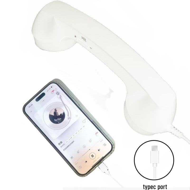 Micrófono de Teléfono con Auricular Grande Retro Anti-Radiación - Teléfono Auricular Regalo Genial