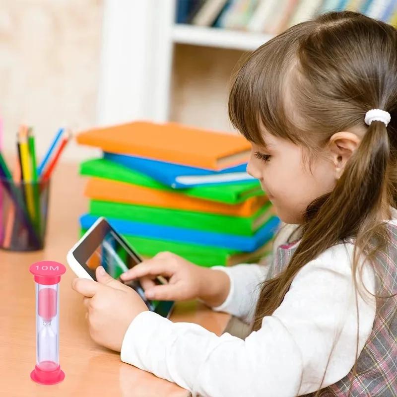 Ampulheta Colorida Relógio de Ampulheta Decoração e Acessórios de Plástico Relógios para a Mesa Objeto Infantil Relógio Parede Decoração para Casa