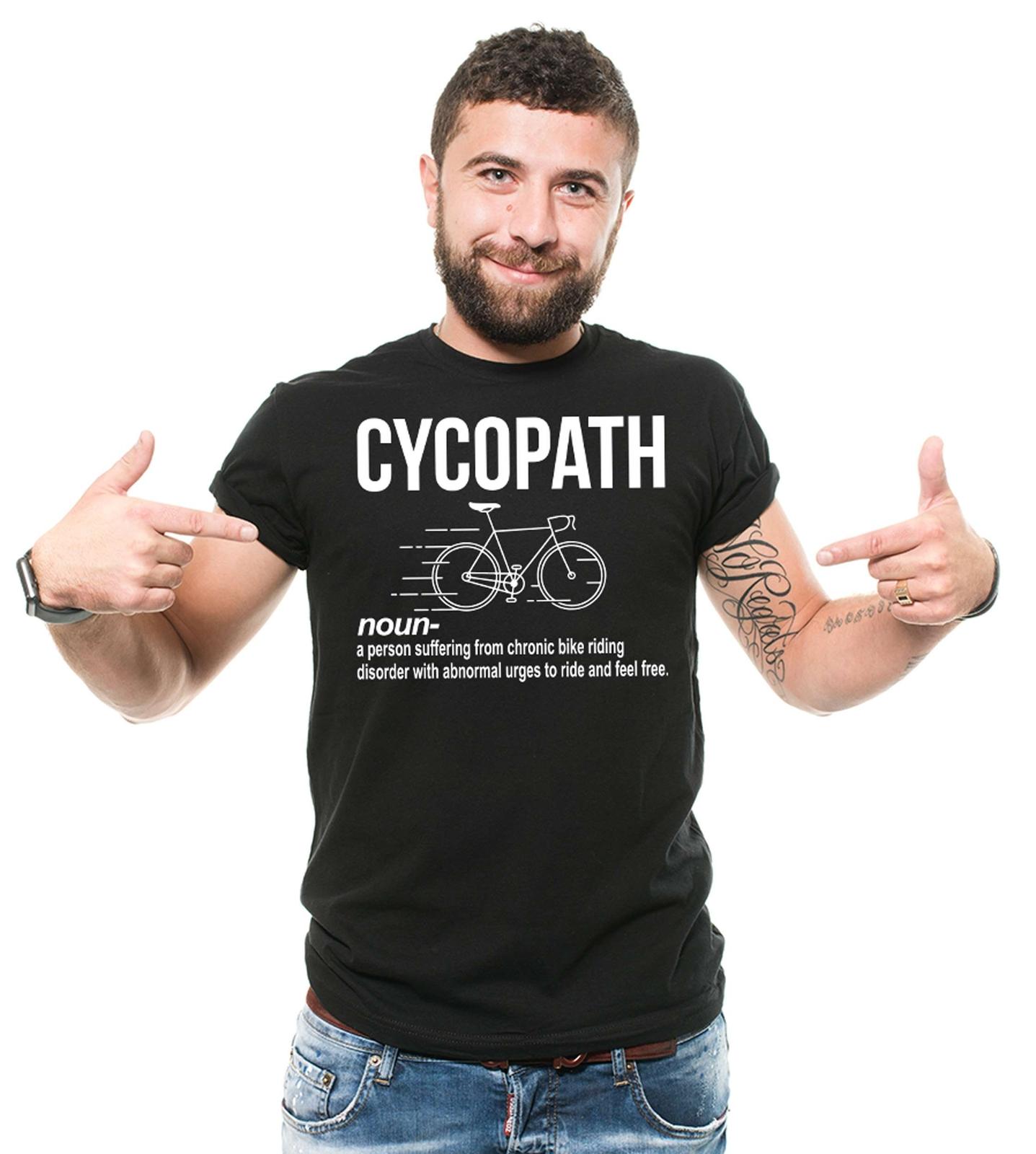 Mens Cycopath Definition Shirt Funny Bike Bicycle Shirts Biker Gifts Rider Shirt M