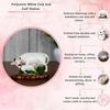 Colorful Cow and Calf Statue Polyresin Statue (12.5 Cm X 7.5 Cm X 7.5 Cm, White and Green)