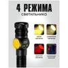 Rechargeable Magnetic Super Bright Flashlight with COB Side Light Long Range Zoom 16Hrs Runtime Waterproof for Camping