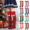 Bow Hair Ball Christmas Stocking Stripe Kids Socks Soft Christmas Socks Autumn and Winter