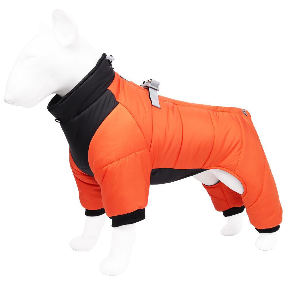 Waterproof Winter Warm Dog Coat - Thick Cotton Four-Legged Jacket