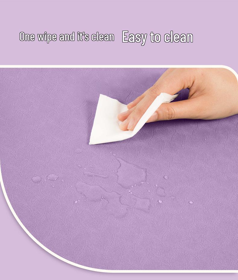 Widened Double Layer Non-Slip TPE Yoga Mat, Thick Fitness Mat, Soundproof Jump Rope & Home Dance Mat