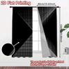 2D-Flachdruck, 2-teilige Vorhänge (Ohne Stange) Geometrisches Schwarz-Weiß-Design Valentinstag Festival Chic Druckvorhänge