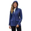 Women's Long Sleeve Hooded Jacket Solid Color Zip Up Fleece Lined Water Resistant Windbreaker Outerwear Coat