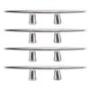 4PCS 6in Open Base Boat Cleat 316 Stainless Steel Polished Dock Cleats Tie Down for Yacht Cargo Ship Speedboat