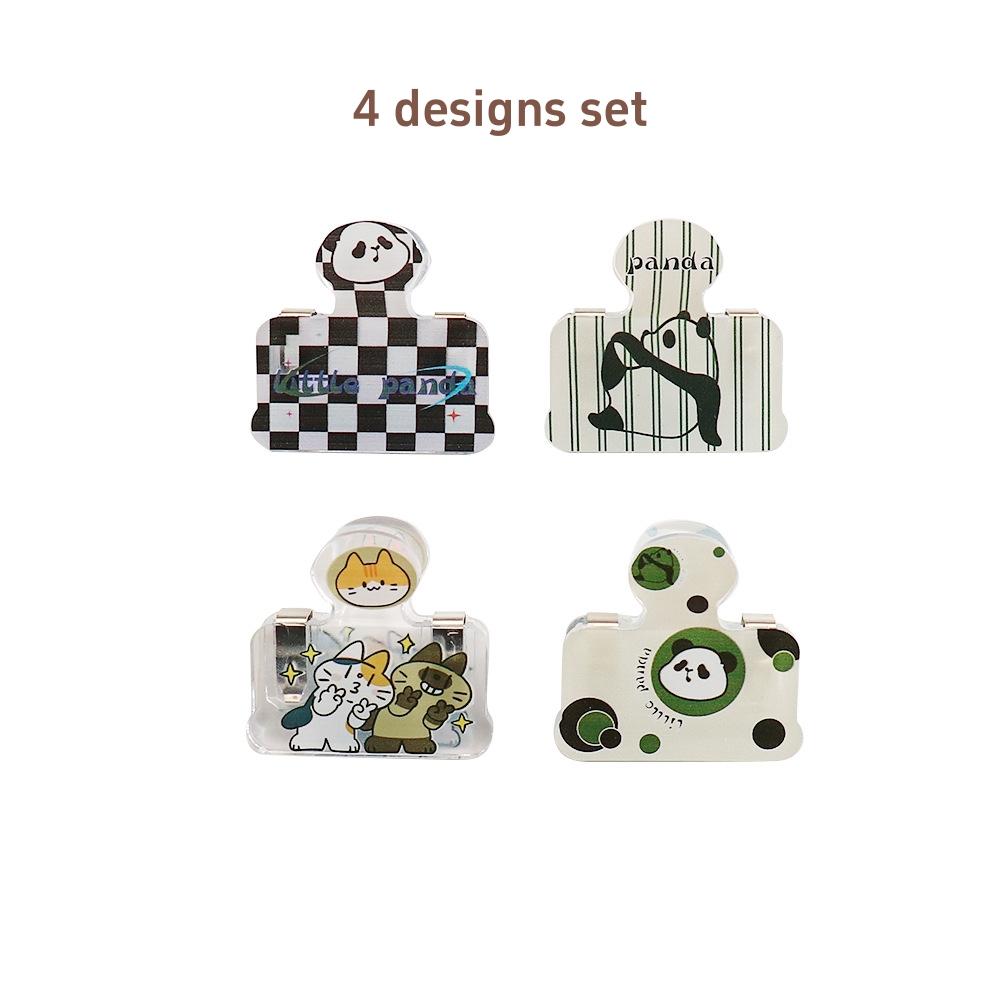 

Набор из 4 мультяшных угловых зажимов Кавайный кот Панда Держатель страниц Индексный зажим для файлов Книга Канцелярские товары Офис Школа A7729