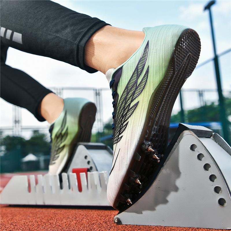 Women's  Track Field Spiked Shoes Men's Professional Training Sneakers Anti-slip Sprint Race Running Spiked Sports Shoes