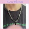 Mens Geometric Stainless Steel Cuban Chain Necklace For Streetwear Style