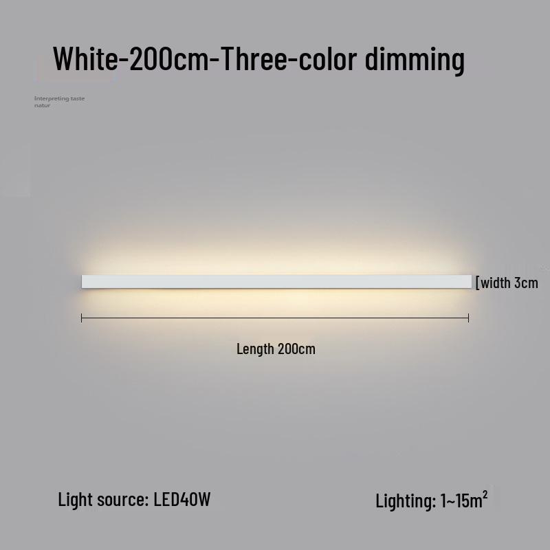 Minimalist Modern Long Strip Wall Lamp for Bedroom, Living Room, or Sofa Side