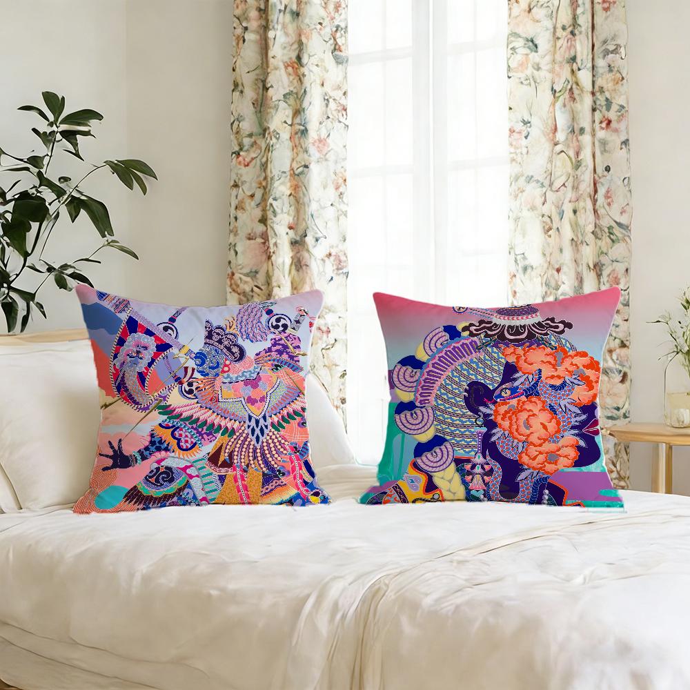 K-kohei K-kyomori Art Cushion Cover For Pillow Printing Sofa Decoration Home Car Room Coffee Shop Office Nordic Simplicity