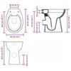 VidaXL Toilette Haute sans Bord avec Fermeture Douce Cuvette WC Siège de Toilette Salle de Bain Maison Intérieur 7 cm 145779