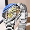 Double-sided Transparent Hollow Automatic Mechanical Watch Men's Watch Men's Waterproof Luminous Quartz Watch New