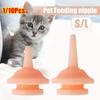 1/10Pcs S/L Size Pet Feeding Nipple Small Animals Silicone Feeding Pacifier Feeding Tool Kitten Puppy Feeding Nipple