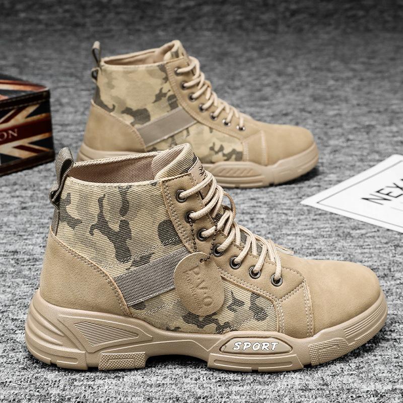 Martin boots men's autumn men's shoes new tooling boots men's non-slip and wear-resistant trend tooling shoes men's trendy shoes