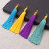8CM Gold Threaded Cap Pull Ring Tassel Fringe Ornament Pendant Bookmark Accessory