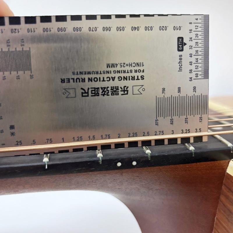 String Action Ruler Gauge String Height Measurement Tool Guitar Fret Leveling Ruler Guitar Set Up Repair Tool Enduring