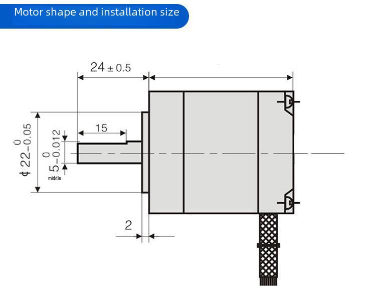 42 Stepper Motor 0.4 Nm Torque 24V for 3D Printing, Dispensing & Engraving Machines