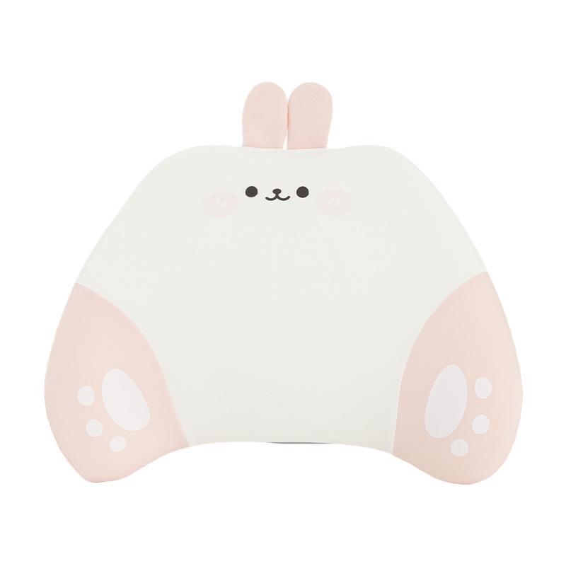 Cartoon Memory Foam Car Neck & Lumbar Support Pillow - Plush & Comfortable, All-Season Universal Fit.