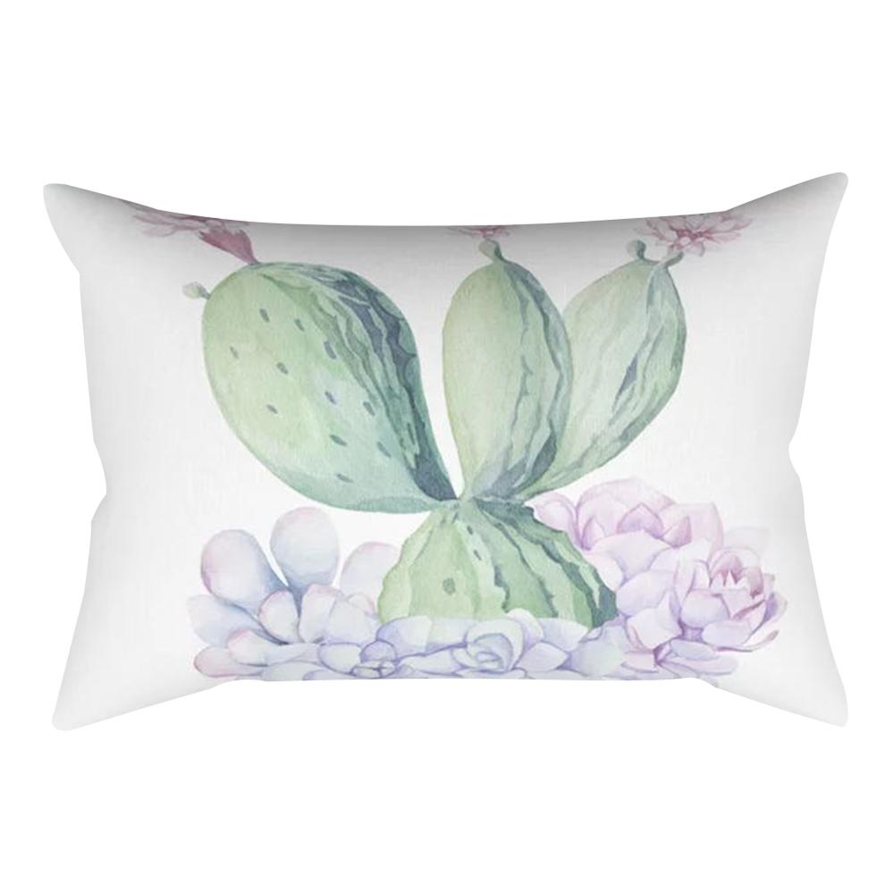 Plant Light Decorative Pillowcase Cactus Bedroom Living Room Sofa Chair Car Cushion Cover 30x50cm Home Decor Pillowcase