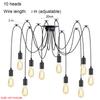 Retro Chandelier White E27 Attic Living Room Edison DIY Adjustable Hanging Light Decoration Pendant Lamp Ceiling Light Bedroom