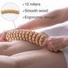 Curved Wood Massage Roller Stick for Lymphatic Drainage Anti Cellulite Wood Therapy Maderoterapia Colombiana Massager