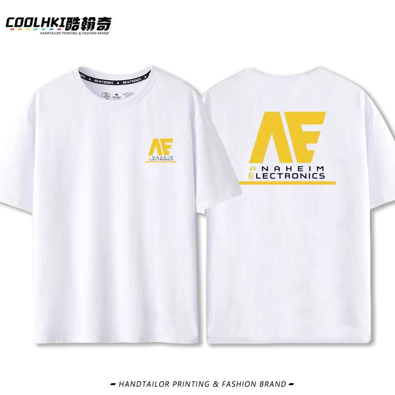 Anime Mobile Suit Gundam EFF Earth Federation Army Anaheim Company Peripheral Cotton Short Sleeve T-Shirt Men's