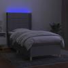 VidaXL Slat Bed Base with Mattress and LED, Upholstered Bed, Single Bed, Adult Bed for Interior Bedroom, 3138853