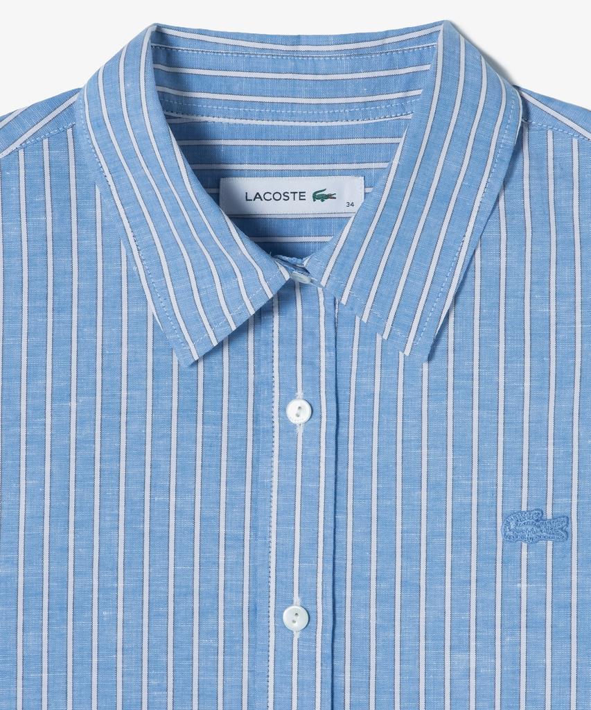 LACOSTE Women'S Cotton Linen Crop Shirt Cf006E-56G Jbk