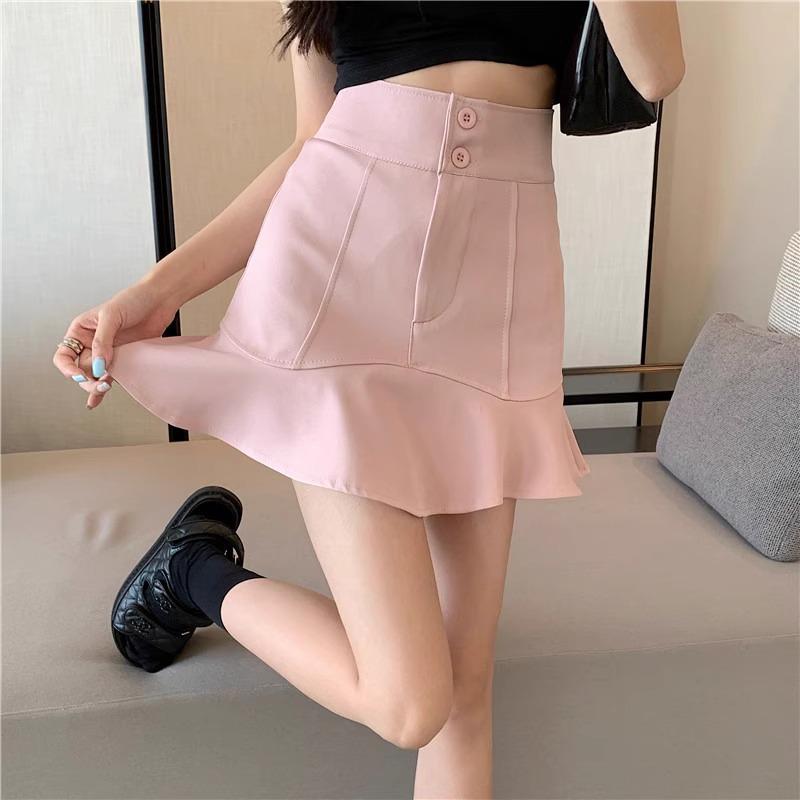 Spring 2024 High-Waist Fishtail Skirt - Women's Slim A-Line Korean Fashion