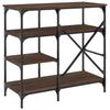 Baker s Shelf Brown Oak Effect 90 x 40 x 84 cm Wood Based Material & Metal