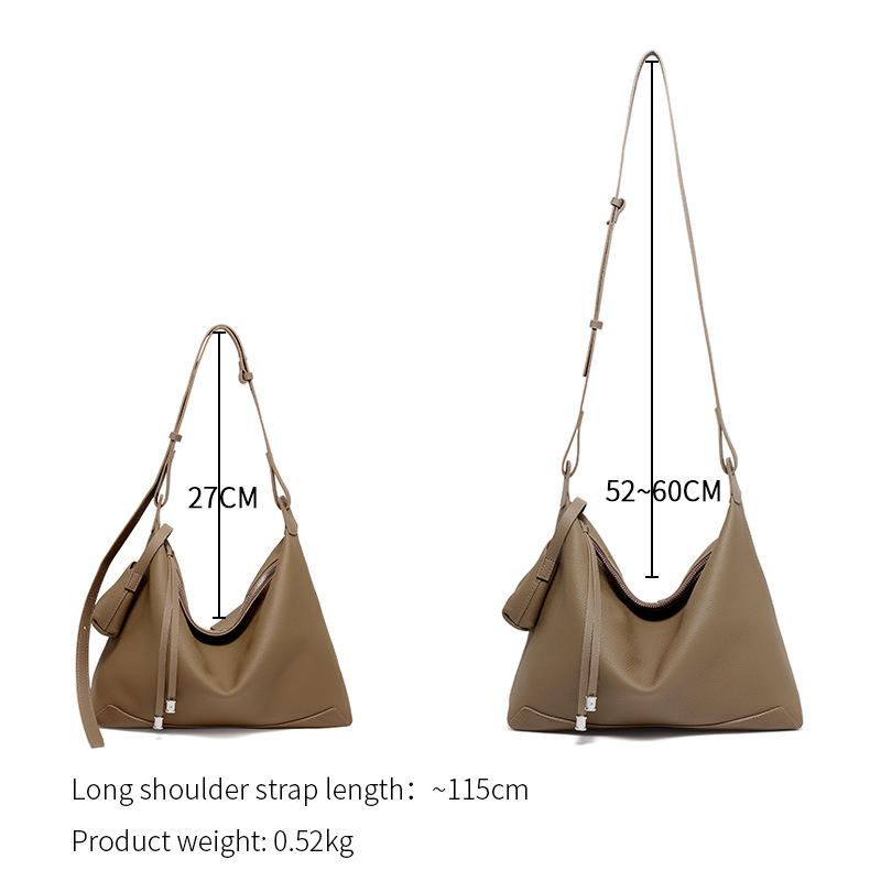 Nappaleder Umhängetasche Damen Tragetasche mit großem Fassungsvermögen Vielseitige und modische Crossbody-Tasche
