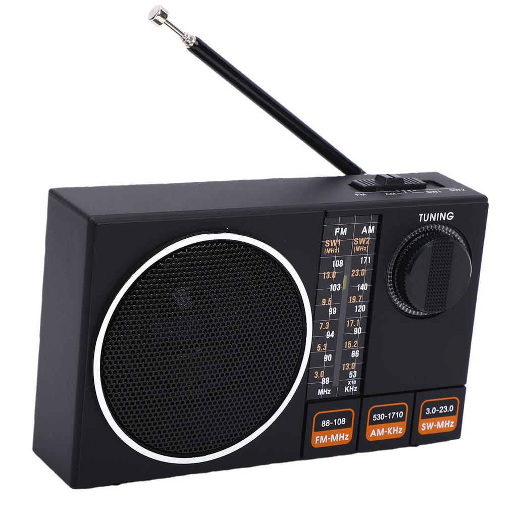 Portable Radio FM AM SW Full Band USB Charging Multifunctional with Stretchable Antenna