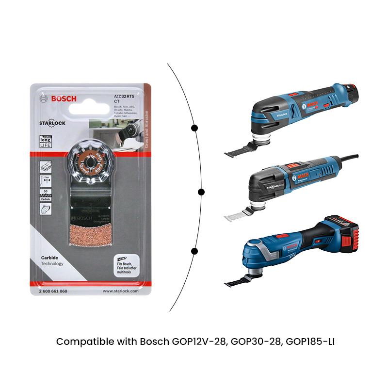 Bosch Starlock Accessories Star Lock Carbide Grout + Abrasive Blade Compatible with Bosch GOP12V-28, GOP30-28, GOP185-LI