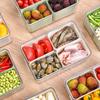 4 Grid Divider Refrigerator Storage Box with Lid Multifunction Container Household for Biscuit Beard Small Snack